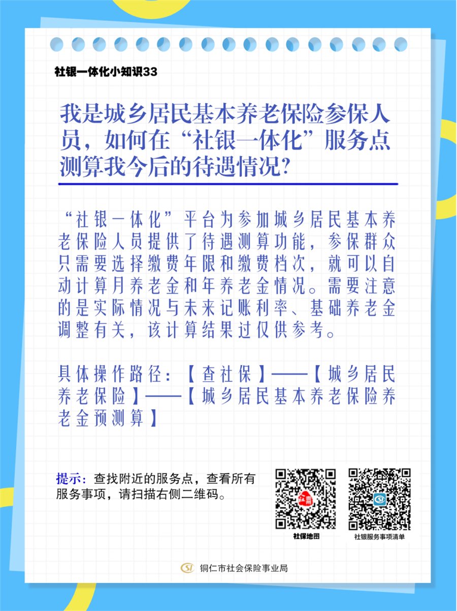 铜仁市在银行如何测算城乡居民养老待遇情况？