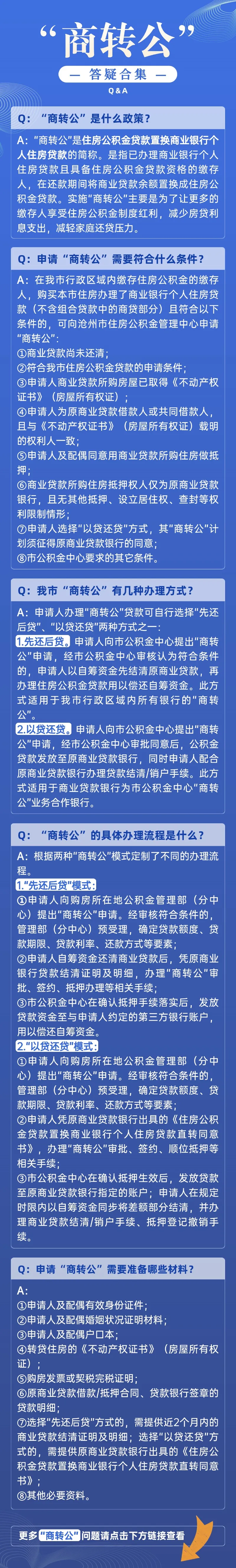沧州市住房公积金贷款“商转公”政策问答